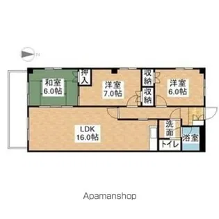 ピアニシキ徳川【3階】の間取り