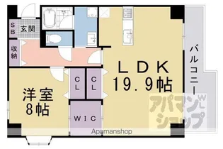 ルモン三条西洞院【5階】の間取り