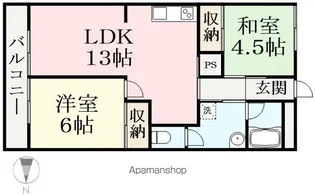 サンライズ三国【203号室】の間取り