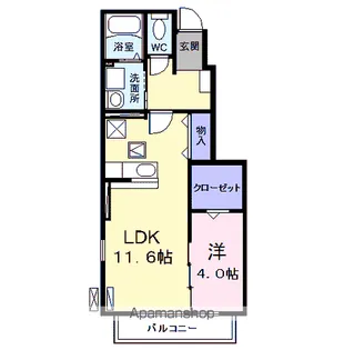 カーサほのか【1階】の間取り