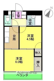 八百真マンション自由ケ丘【B204号室】の間取り