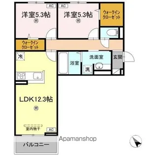 サンセール問屋町II【3階】の間取り