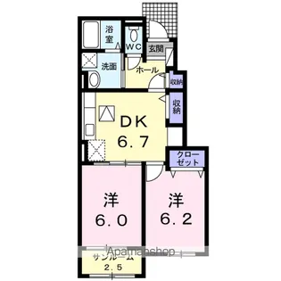 サーベル・ワン【1階】の間取り
