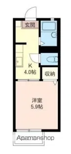 ディアス幡ヶ谷【202号室】の間取り