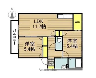 メルシーパル【1階】の間取り