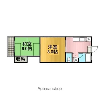 シャトーエクセラ【2-B号室】の間取り