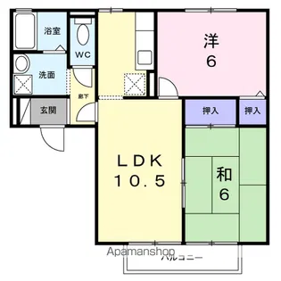セジュール徳田B【1階】の間取り
