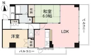 サンフラワー栗林【3階】の間取り
