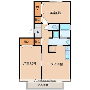 アスイズB【1階】の間取り