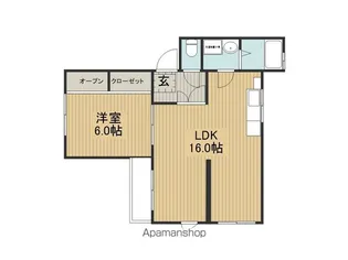 大久保コーポA棟【A102号室】の間取り