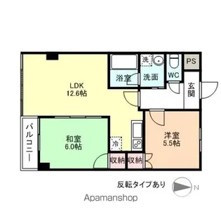 信開ドムス駅南【603号室】の間取り