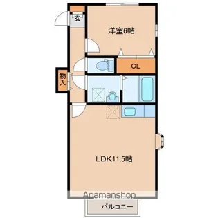 エスト・ハナセン【2階】の間取り