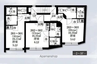 シャッツクヴェレ高円寺北【2階】の間取り