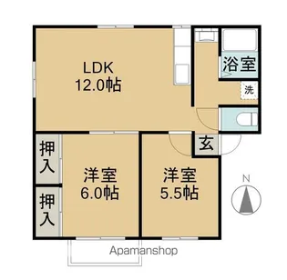 シティーハイムハピスト【1階】の間取り