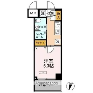 カスタリア武蔵小杉【1階】の間取り