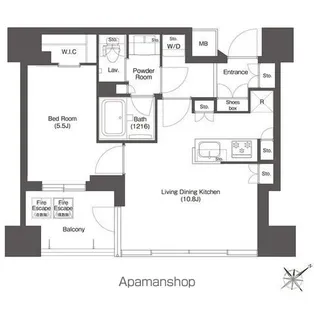 コンフォリア新中野【8階】の間取り