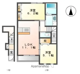 クレアンジュ【203号室】の間取り