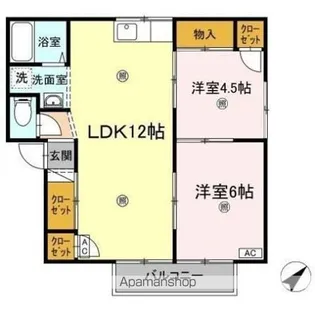 フォルム利松 B棟【2階】の間取り