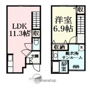 フォーウエルズ【302号室】の間取り
