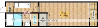 フェアステージかもしか【214号室】の間取り