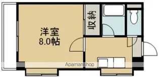 柳丸コーポ南棟【601号室】の間取り