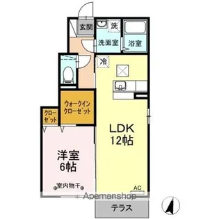 モダンコート古上条【1階】の間取り