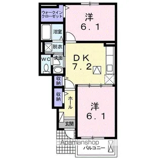 アルカンシェルⅡA【1階】の間取り
