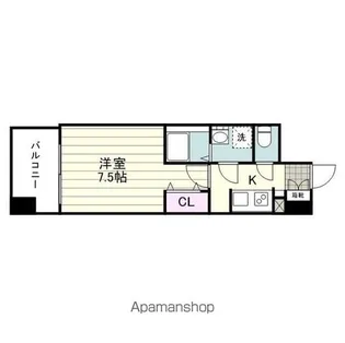 SーRESIDENCE 小川町【1502号室】の間取り