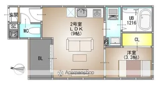 REGALEST 法界院 仮称)REGALEST 北方4【202号室号室】の間取り