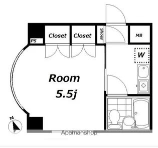 ルーブル豪徳寺【2階】の間取り