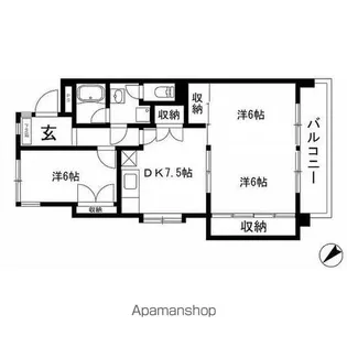 牧の原パークマンション【4階】の間取り