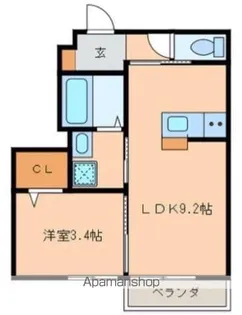 スペースとなみ【102号室号室】の間取り