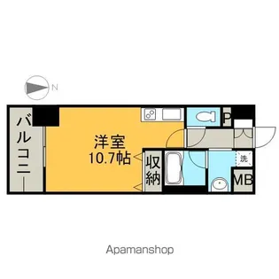 レジディア高岳【2階】の間取り