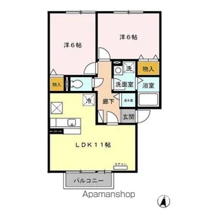 グランメールあおば通【2階】の間取り
