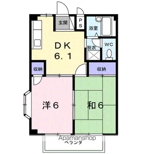 ハイライズ大和1【2階】の間取り