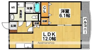 プレミール花水木【1階】の間取り