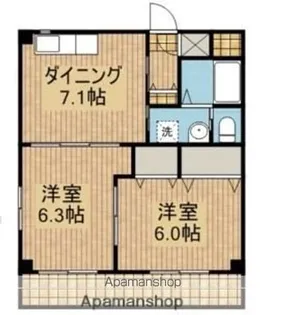 デュアルカーサ横町【2階】の間取り