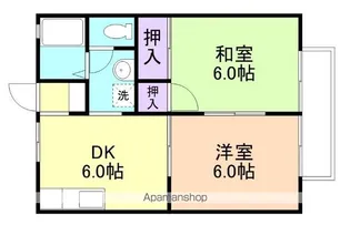 サンハイツ藤【202号室】の間取り