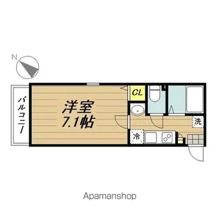 グランクオール北戸田【204号室】の間取り