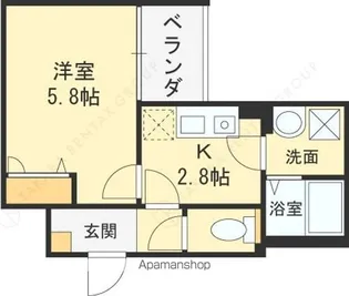 ALEGRIA東花園【302号室号室】の間取り