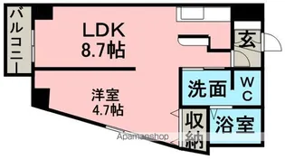 リトルズさっぽろ福住【6階】の間取り