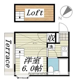 ロフティスピング鎌ヶ谷【105号室】の間取り