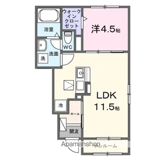 ラ・ヴィット【1階】の間取り