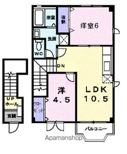 メゾン・ド・ヴィラⅡ【2階】の間取り