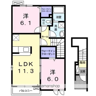 チャーフル・Ⅱ【2階】の間取り