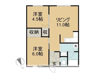 メゾンドヴィル新町【303号室】の間取り