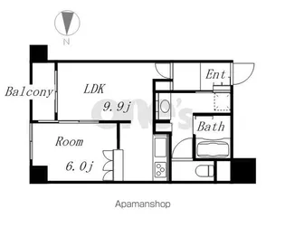 アップルパレス丸の内【9階】の間取り