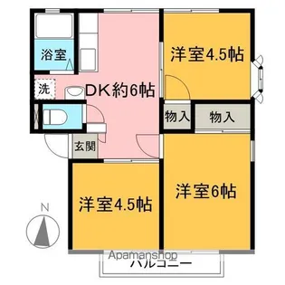 メゾンリバーサイド【2階】の間取り