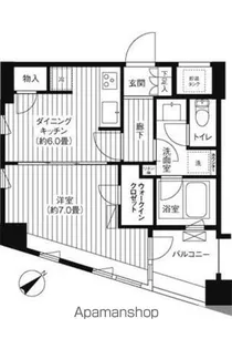 東京都新宿区余丁町【マンション】の間取り