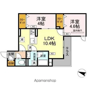 セレスティア中野鷺ノ宮【1階】の間取り